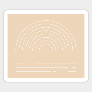 Sunset vinyl line art Magnet